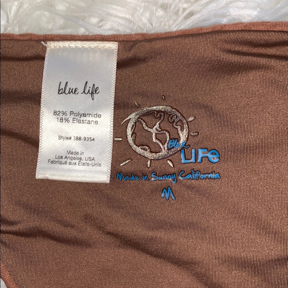 Blue Life Roped Up Texture Bikini: Top-S Bottom-M - Picture 4 of 7